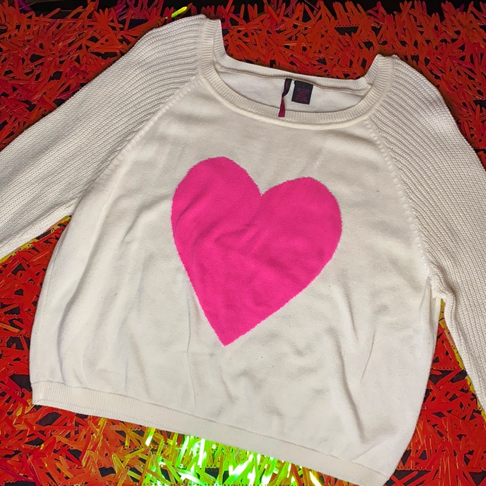 Heart-N-Crush White Sweater